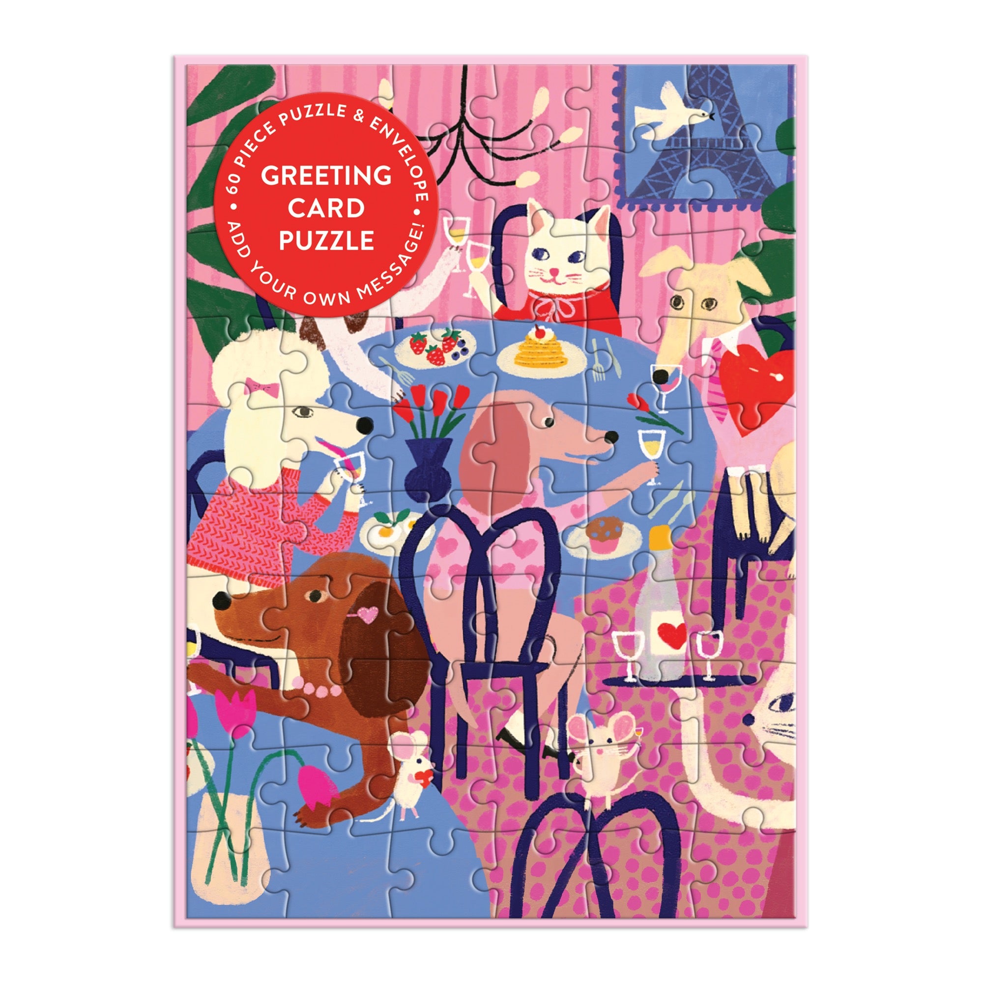 Paws for Love Dog Greeting Card Puzzle | Galison