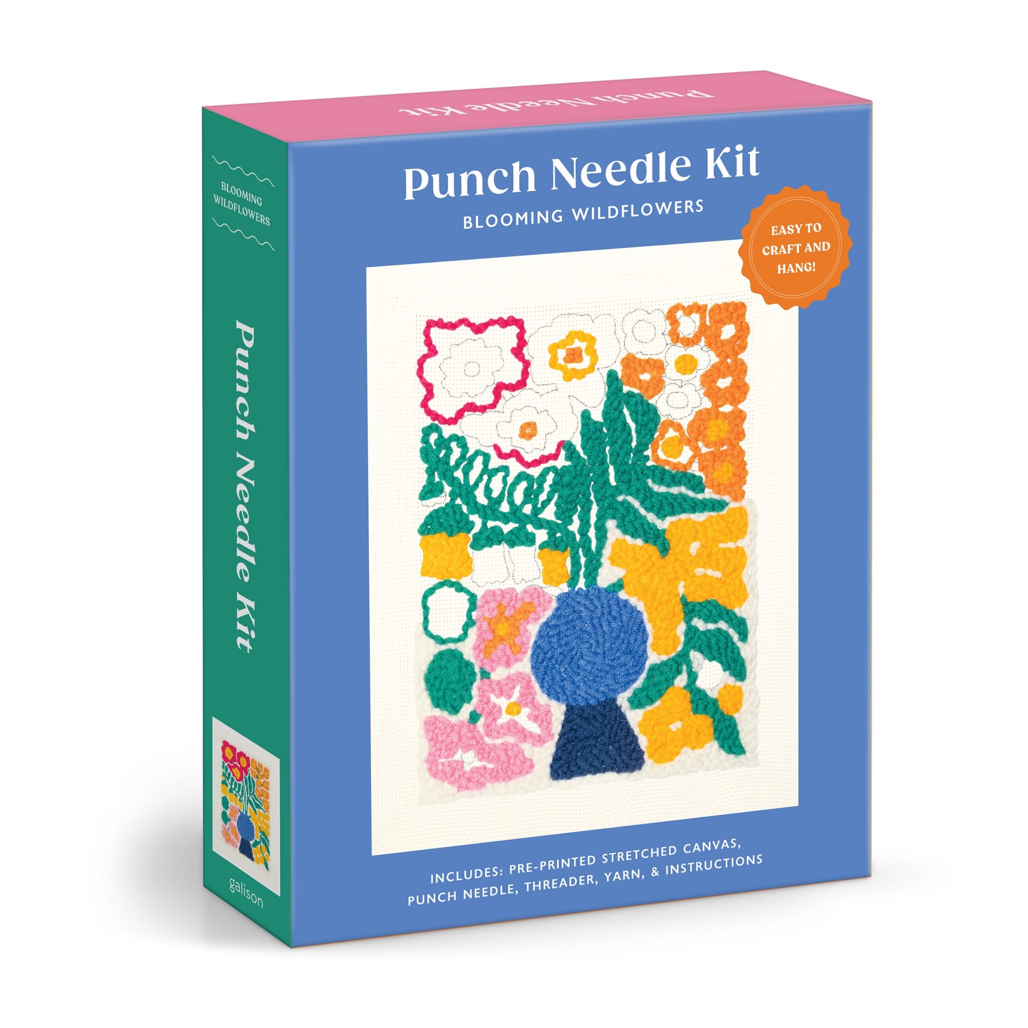Blooming Wildflowers Punch Needle Kit | Galison Blooming Wildflowers Punch Needle Kit | Galison
