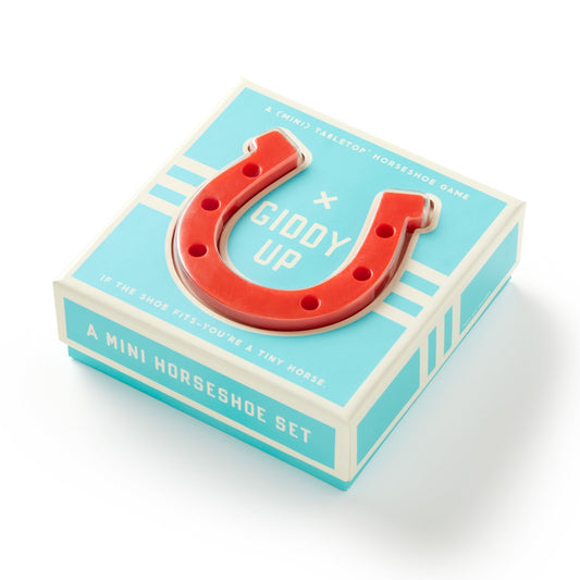 Giddy Up Tabletop Horseshoes Game Games Brass Monkey Goods