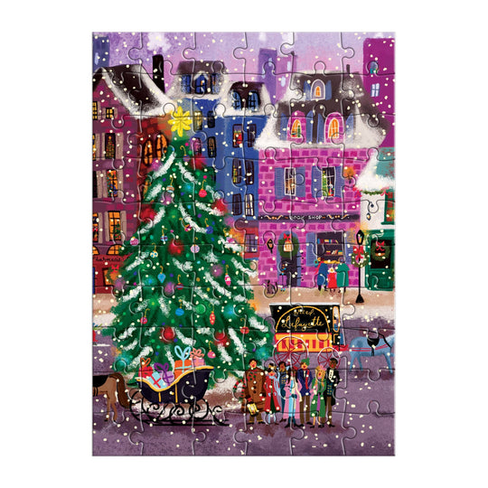 Joy Laforme Christmas Square Greeting Card Puzzle Jigsaw Puzzle Joy Laforme