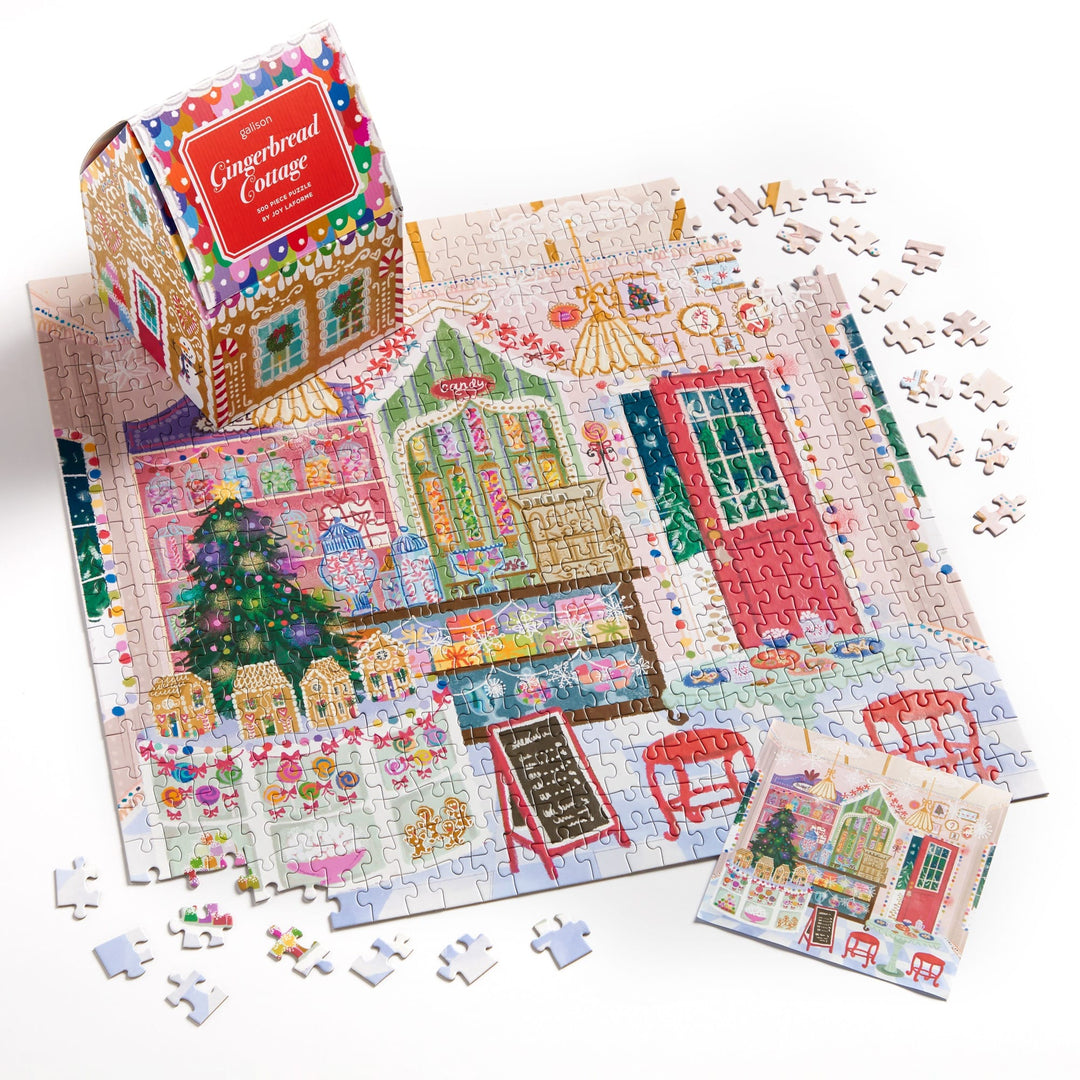 Joy Laforme Gingerbread Cottage 500 Piece Puzzle In A House Jigsaw Puzzle Joy Laforme