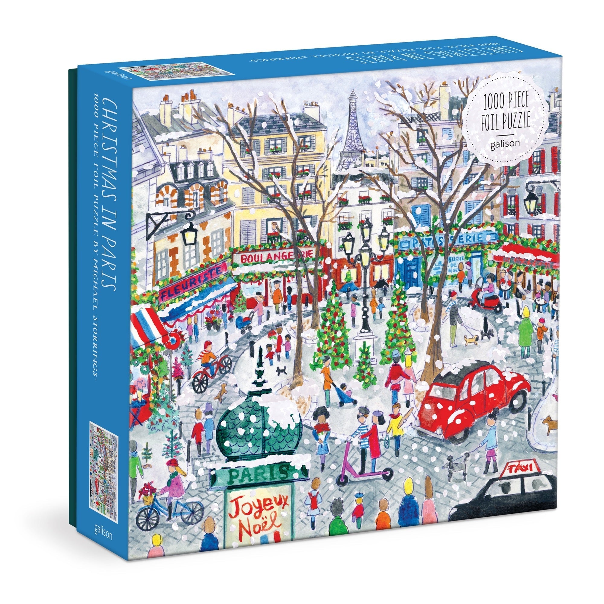 Michael Storrings Christmas in Paris 1000 Piece Foil Puzzle – Galison