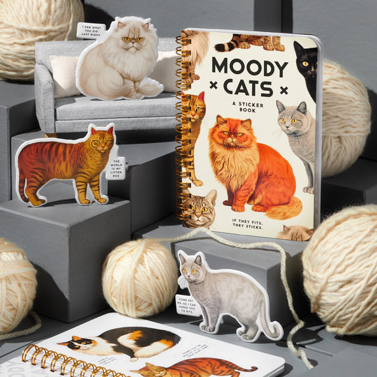 Moody Cats Sticker Book Stickers Brass Monkey Goods
