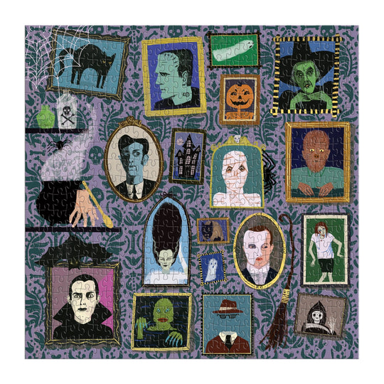 Spooky Portraits 500 Piece Foil Puzzle Jigsaw Puzzle Anne Bentley