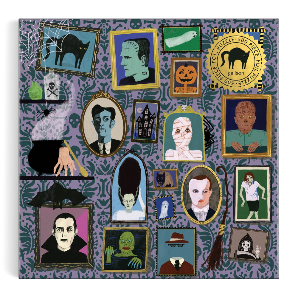 Spooky Portraits 500 Piece Foil Puzzle Jigsaw Puzzle Anne Bentley