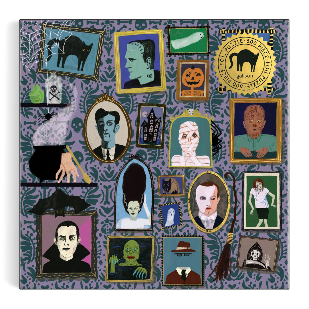 Spooky Portraits 500 Piece Foil Puzzle Jigsaw Puzzle Anne Bentley