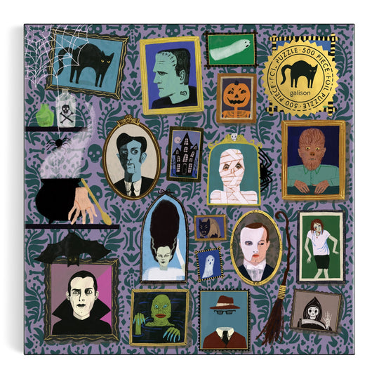 Spooky Portraits 500 Piece Foil Puzzle Jigsaw Puzzle Anne Bentley