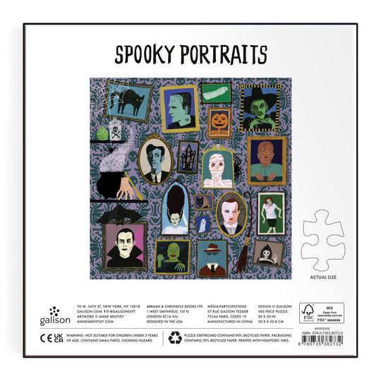 Spooky Portraits 500 Piece Foil Puzzle Jigsaw Puzzle Anne Bentley