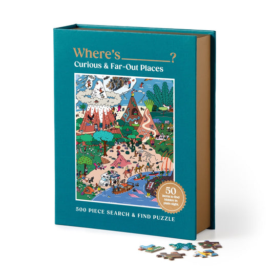 Where's ________? Curious and Far Out Places 500 Piece Search and Find Puzzle Jigsaw Puzzle Hye Jin Chung