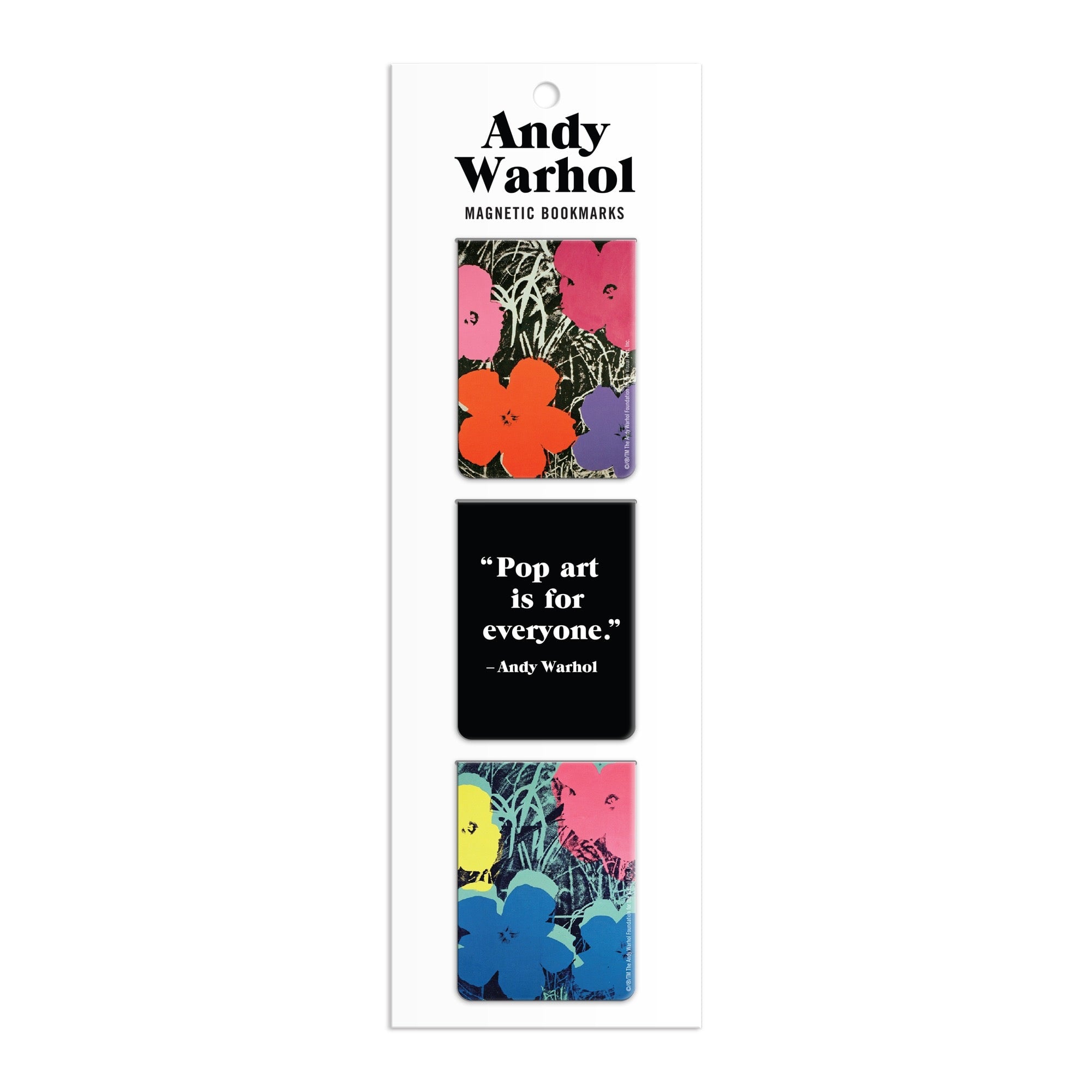 Andy Warhol Flowers Magnetic Bookmarks – Galison