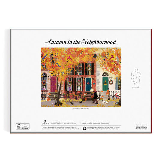 Autumn in the Neighborhood 1000 Piece Puzzle Puzzles Joy Laforme
