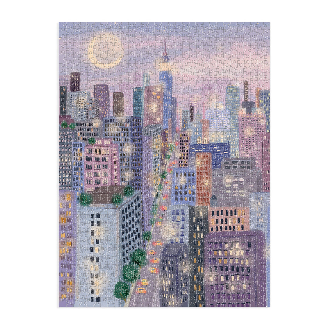 City Lights 1000 Piece Puzzle In a Square Box Galison