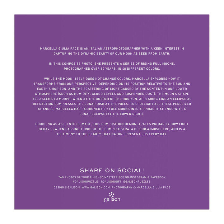 Colors of the Moon 500 Piece Puzzle Puzzles Marcella Julia Pace