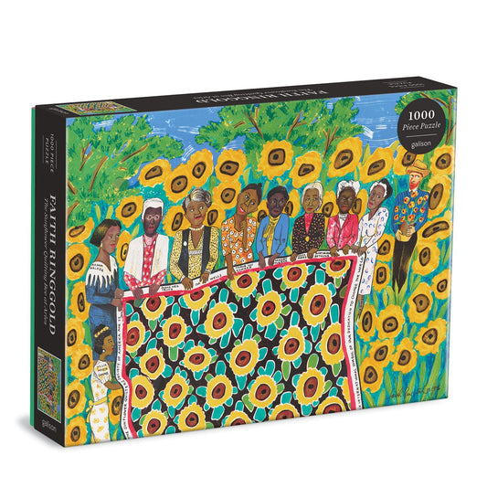 Faith Ringgold The Sunflower Quilting Bee at Arles 1000 Piece Jigsaw Puzzle 1000 Piece Puzzles Faith Ringgold