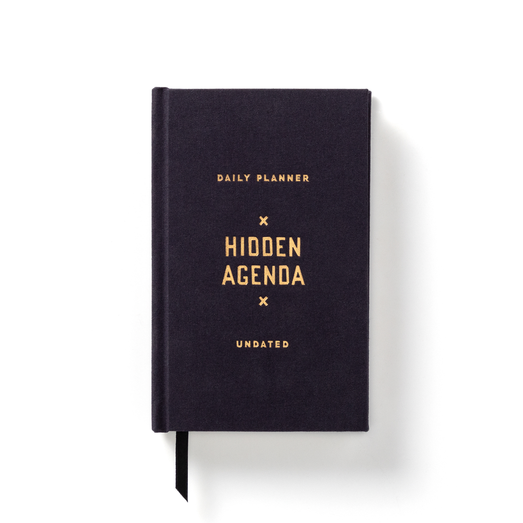 Hidden Agenda Undated Mini Planner from Brass Monkey Goods Galison