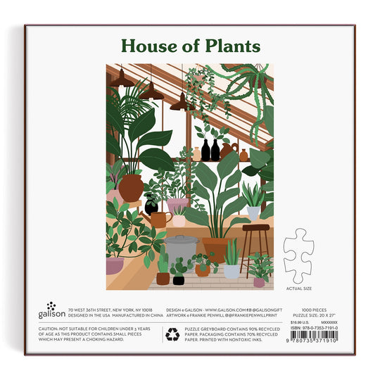 House of Plants 1000 Piece Jigsaw Puzzle Frankie Penwill