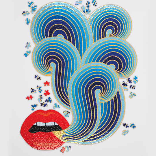 Jonathan Adler 750 Piece Lips Shaped Puzzle Shaped Puzzles Galison