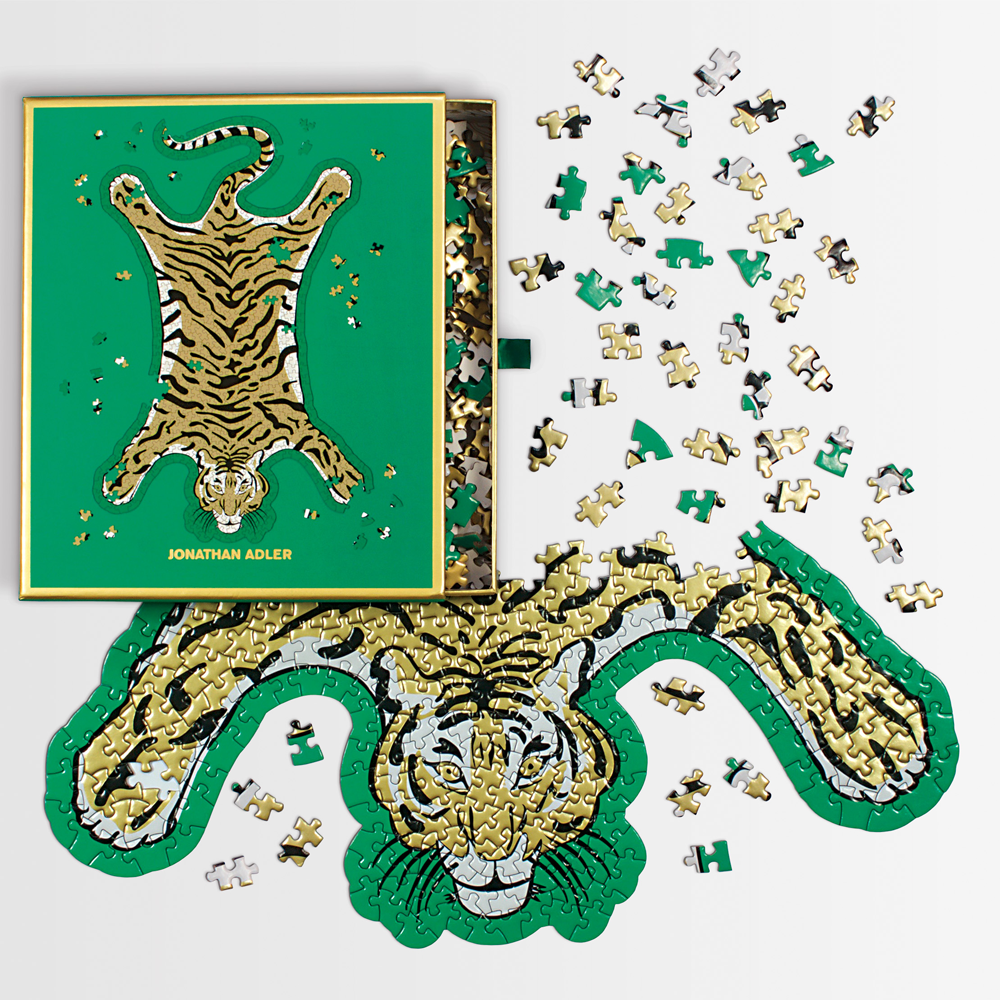 Jonathan Adler Safari 750 Piece Shaped Foil Jigsaw Puzzle 750 Piece Puzzles Jonathan Adler Collection