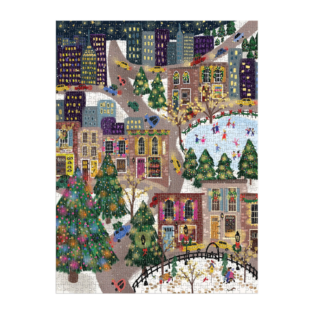 Joy Laforme Sparkling City 1000 Piece Foil Puzzle In a Square Box Galison