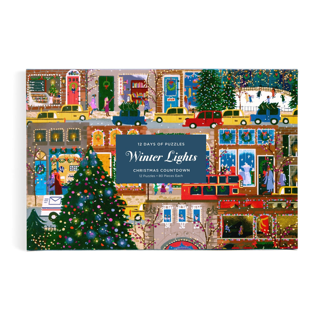 Joy Laforme Winter Lights 12 Days of Puzzles Holiday Countdown Galison