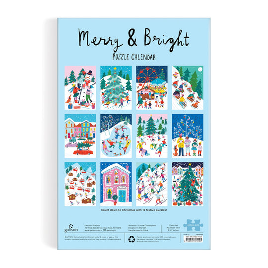Louise Cunningham Merry and Bright 12 Days of Christmas Advent Puzzle Calendar Advent Calendars Louise Cunningham