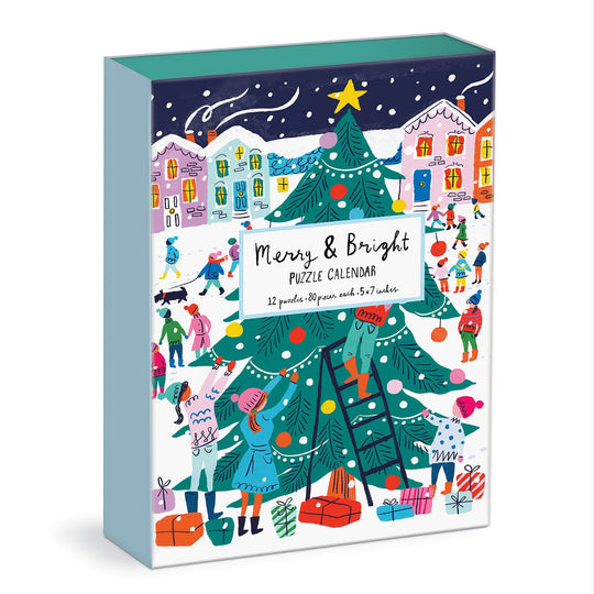 Louise Cunningham Merry and Bright 12 Days of Christmas Advent Puzzle Calendar Advent Calendars Louise Cunningham