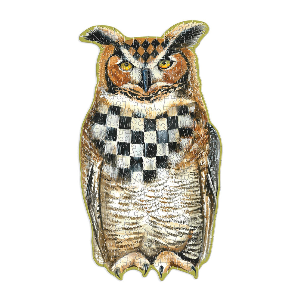MacKenzie-Childs Woodland Owl 250 Piece Shaped Wood Puzzle Galison