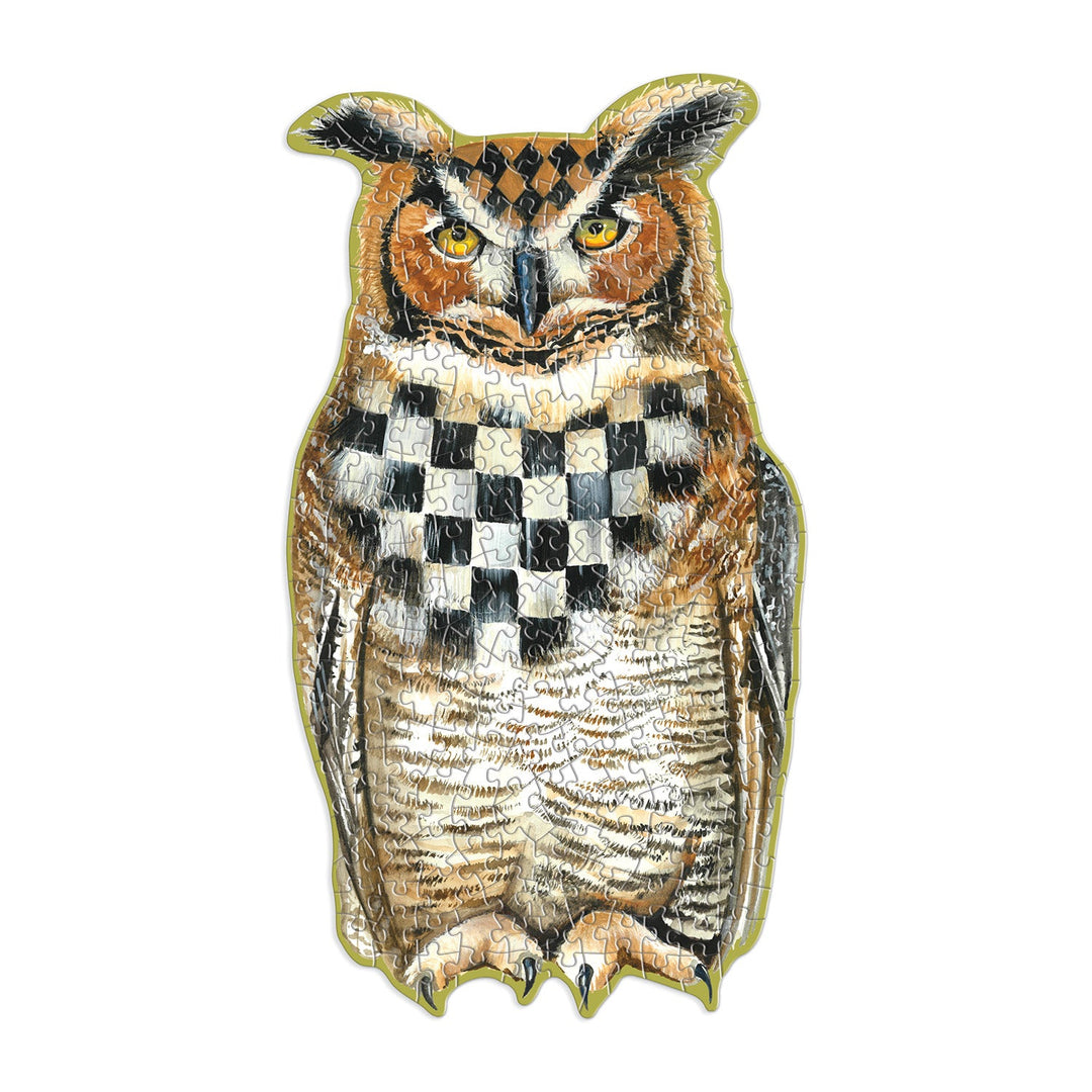 MacKenzie-Childs Woodland Owl 250 Piece Shaped Wood Puzzle Galison