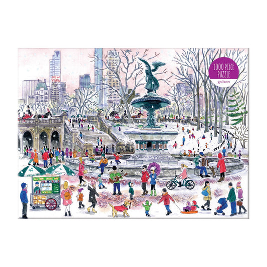 Michael Storrings Bethesda Fountain 1000 Piece Jigsaw Puzzle Holiday 1000 Piece Puzzles Michael Storrings Collection