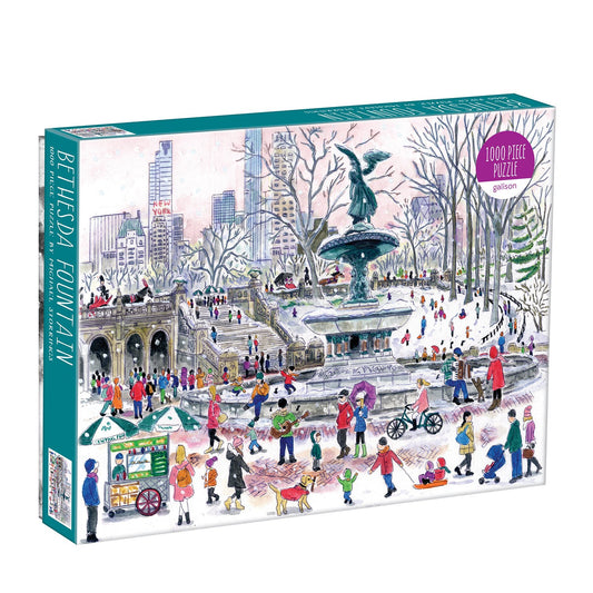 Michael Storrings Bethesda Fountain 1000 Piece Jigsaw Puzzle Holiday 1000 Piece Puzzles Michael Storrings Collection