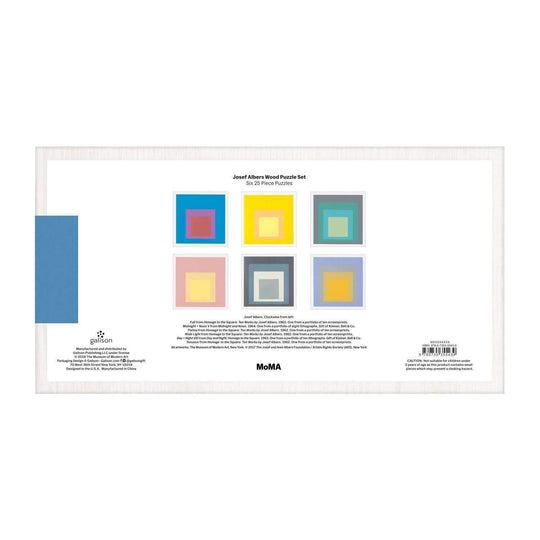 MoMA Josef Albers Wood Puzzle Set Wooden Puzzle Sets Galison