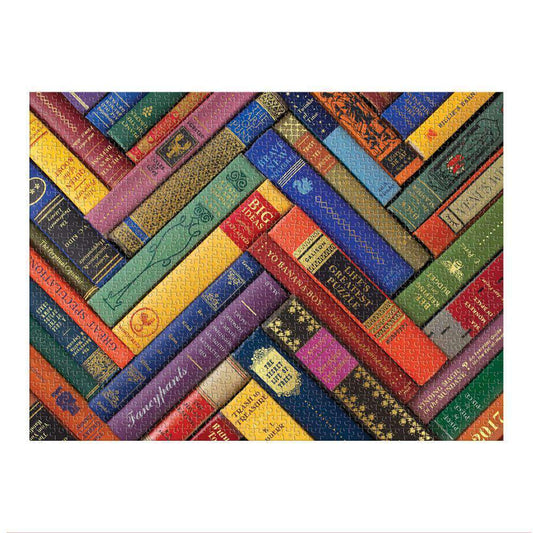 Phat Dog Vintage Library 1000 Piece Foil Stamped Puzzle Foil Puzzles Galison