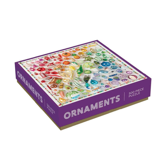 Rainbow Ornaments 500 Piece Puzzle holiday 500 Piece Puzzles Galison