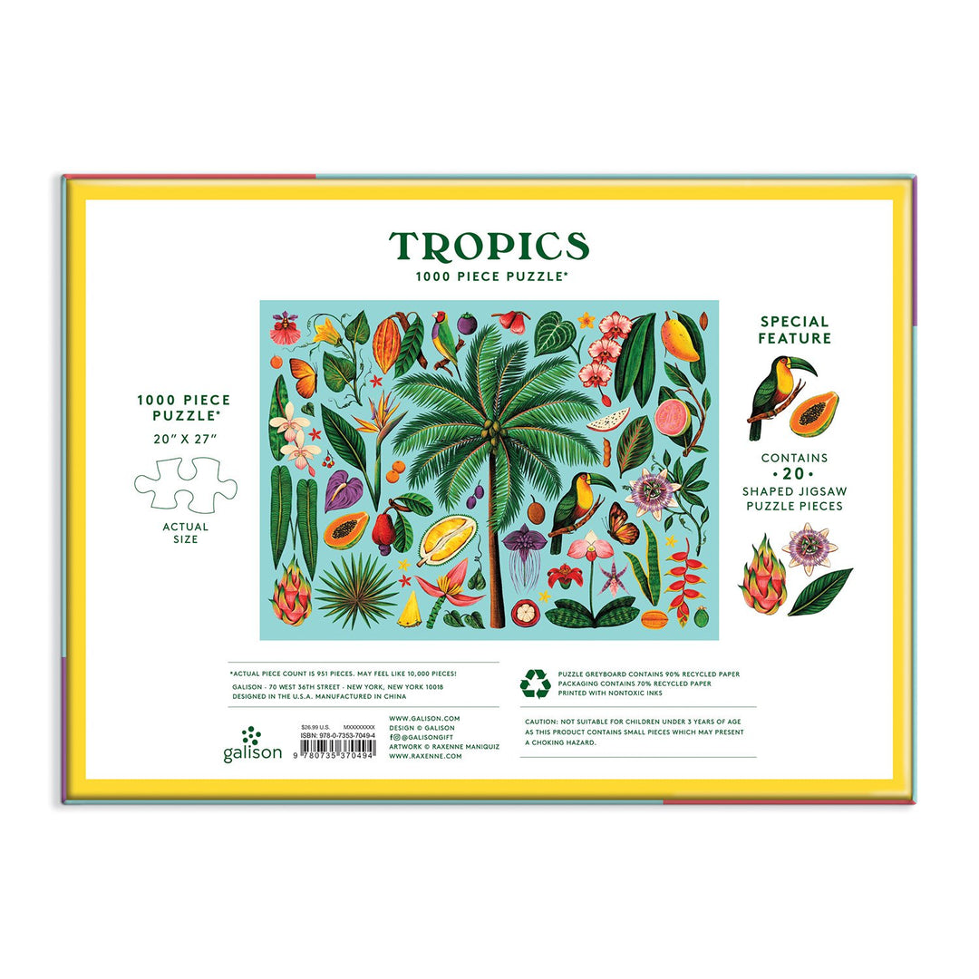 Tropics 1000 Piece Puzzle with Shaped Pieces 1000 Piece Puzzles Raxenne Maniquiz