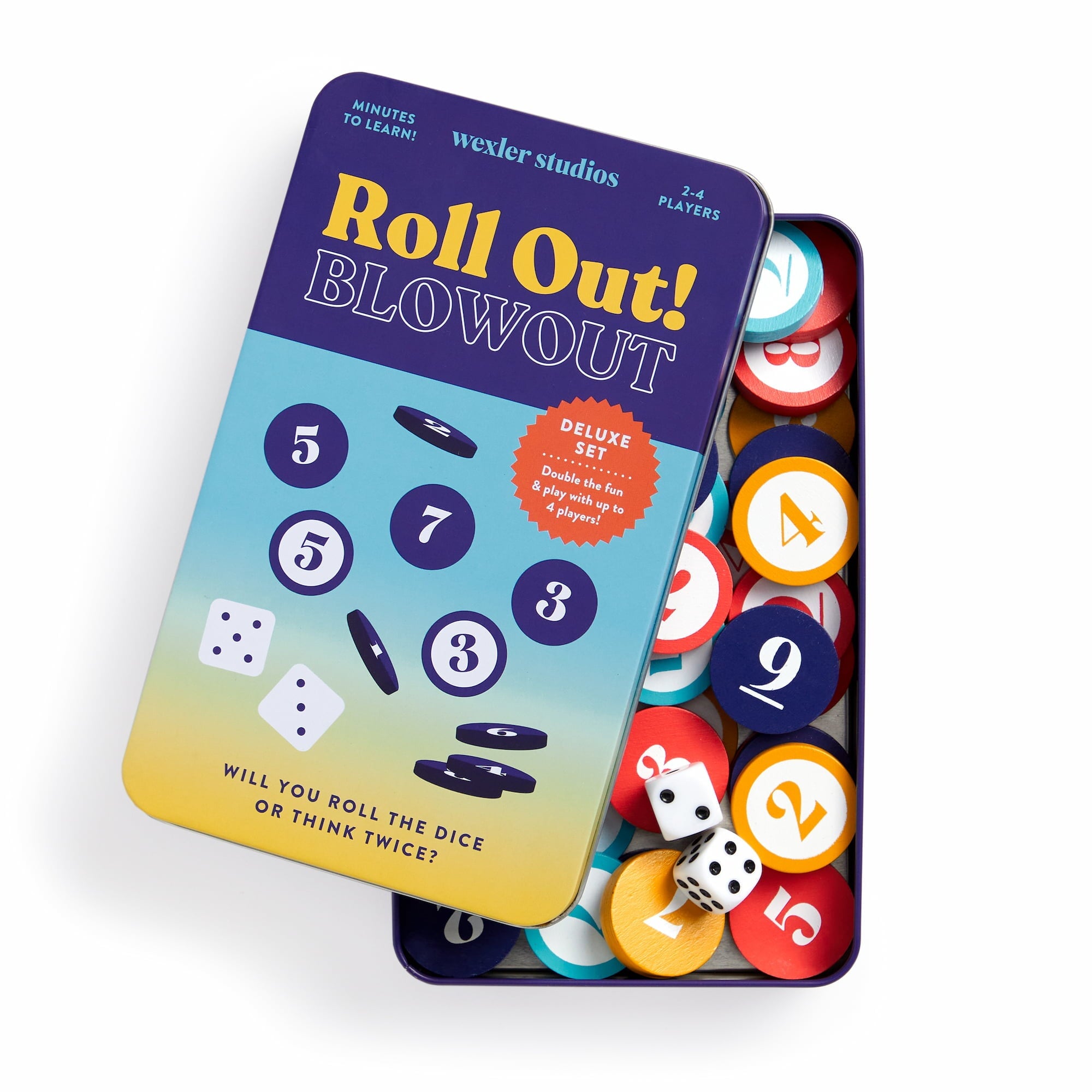 Gioco Di Dadi Roll Out! Blowout – Galison Wexler Studios, In Scatola Di Latta, Per 2-4 Giocatori