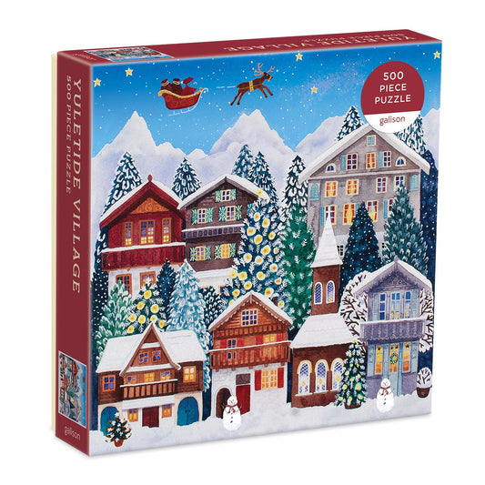 Yuletide Village 500 Piece Puzzle holiday 500 Piece Puzzles Galison