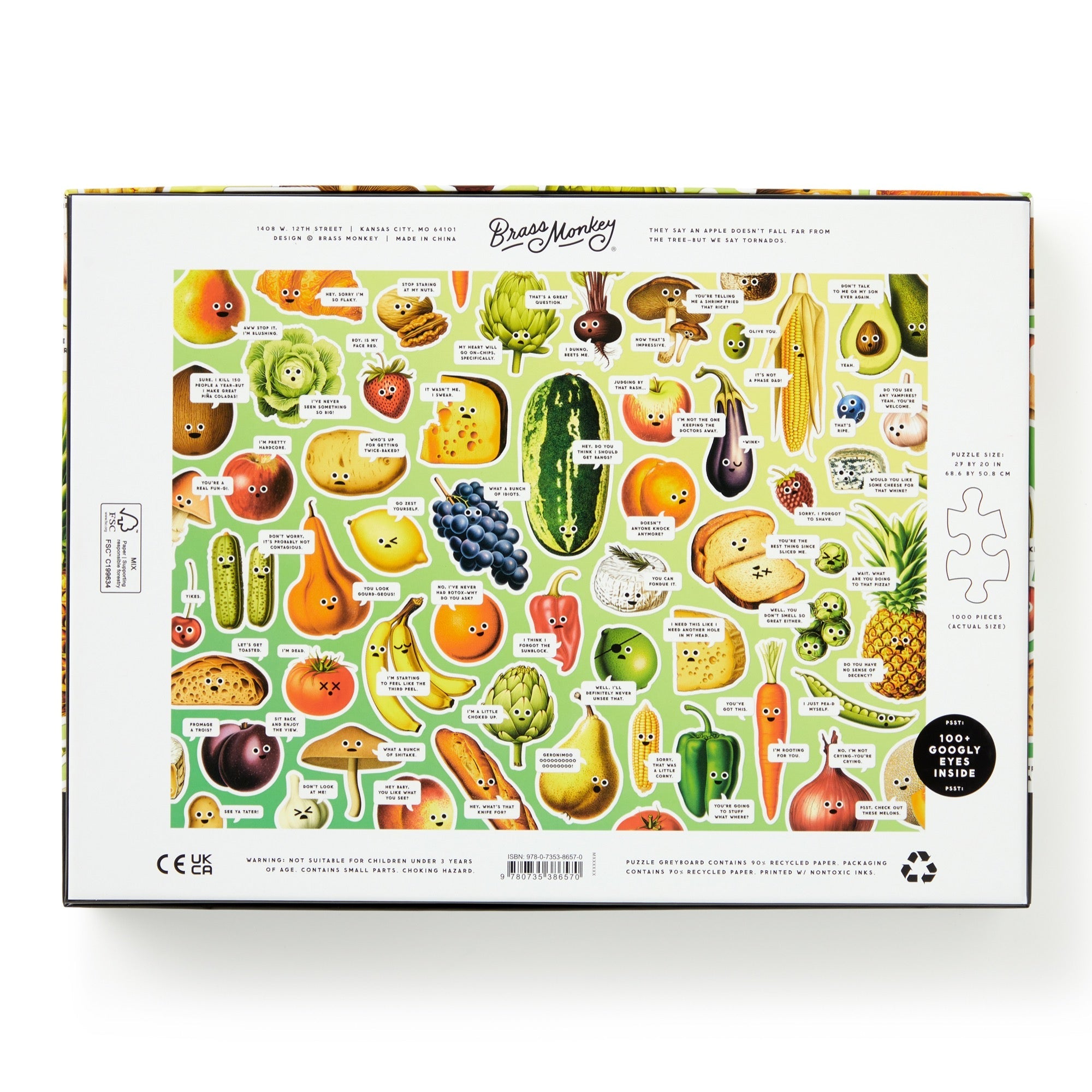 Googly Food 1000 Piece Puzzle | Galison