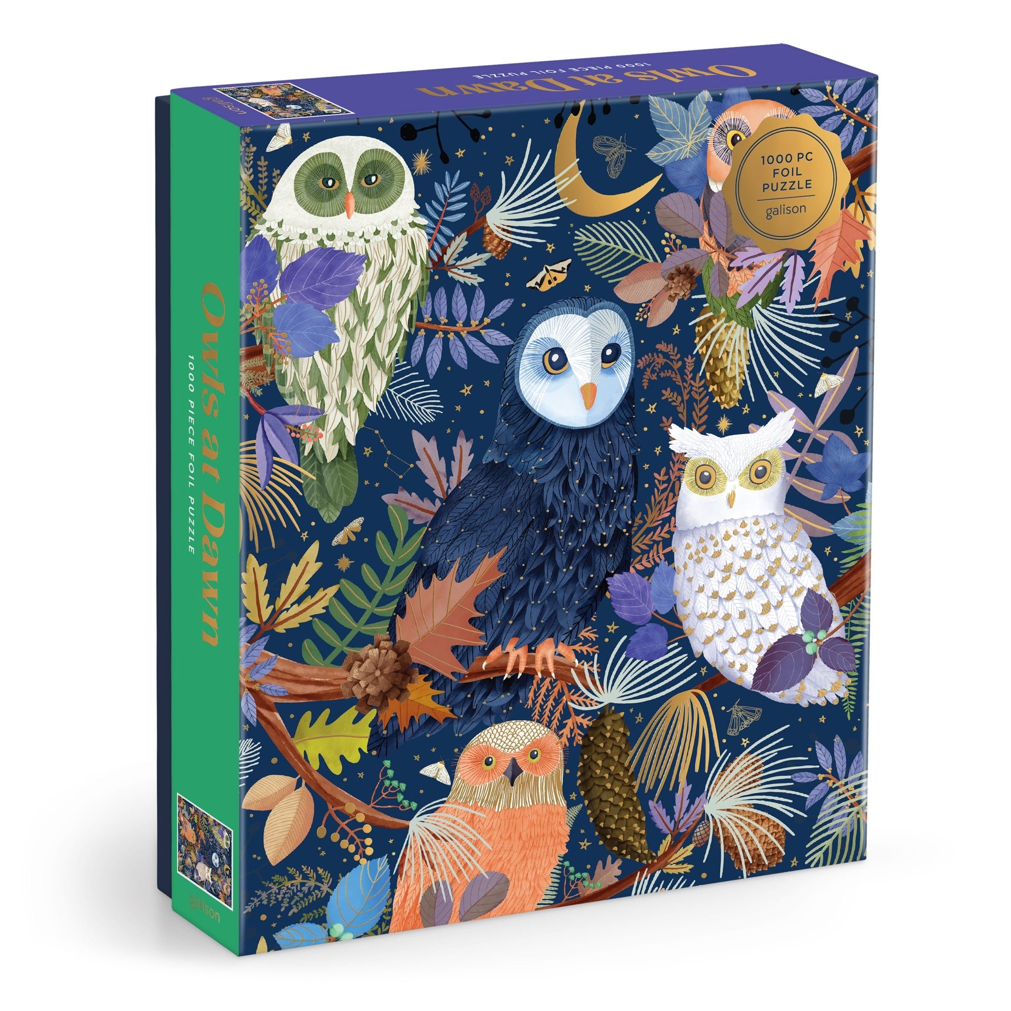 Owls at Dawn 1000 Piece Foil Puzzle – Galison