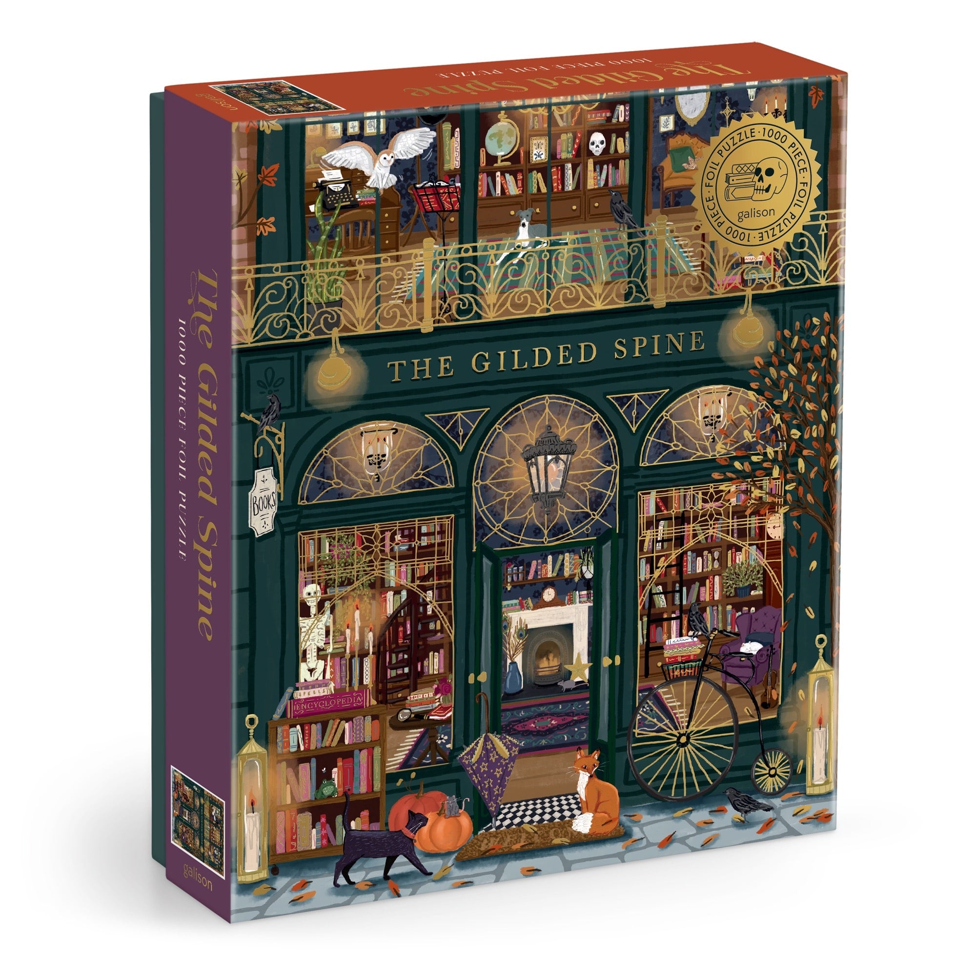 The Gilded Spine 1000 Piece Foil Puzzle – Galison