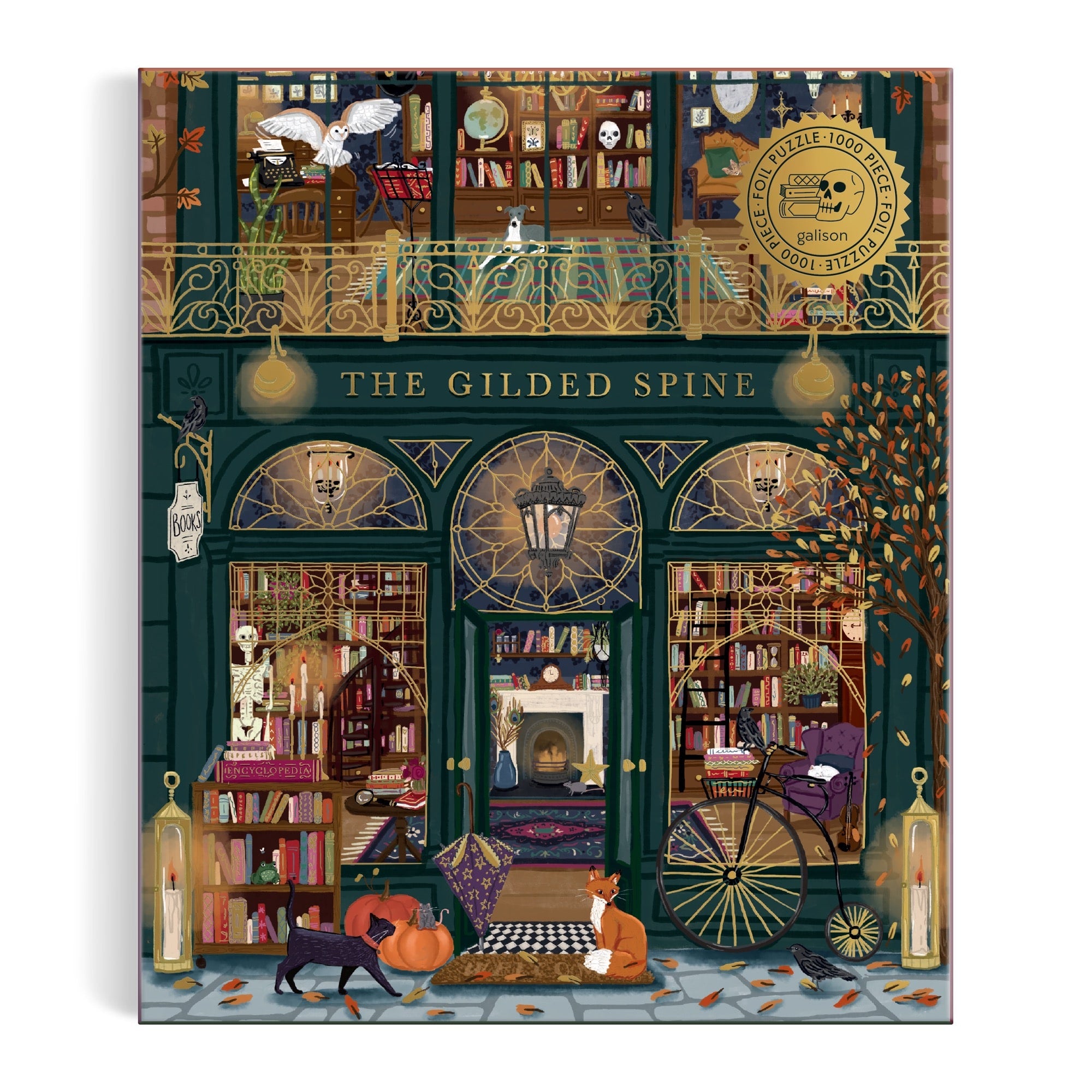 GOLDEN GOTHIC FOIL JIGSAW PUZZLE　ジグソーパズル The Gilded Spine 1000 Piece Foil Puzzle – Galison