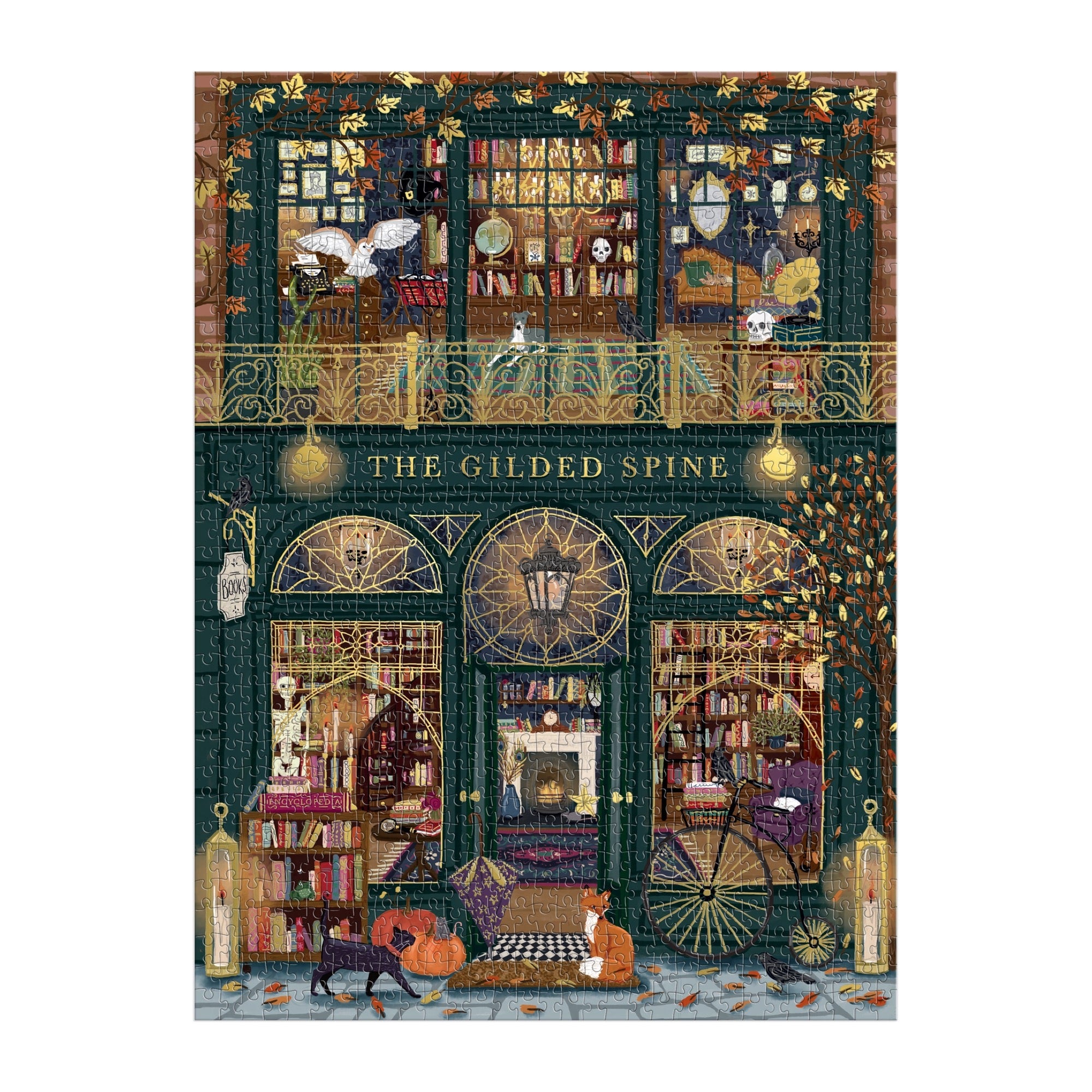 The Gilded Spine 1000 Piece Foil Puzzle – Galison