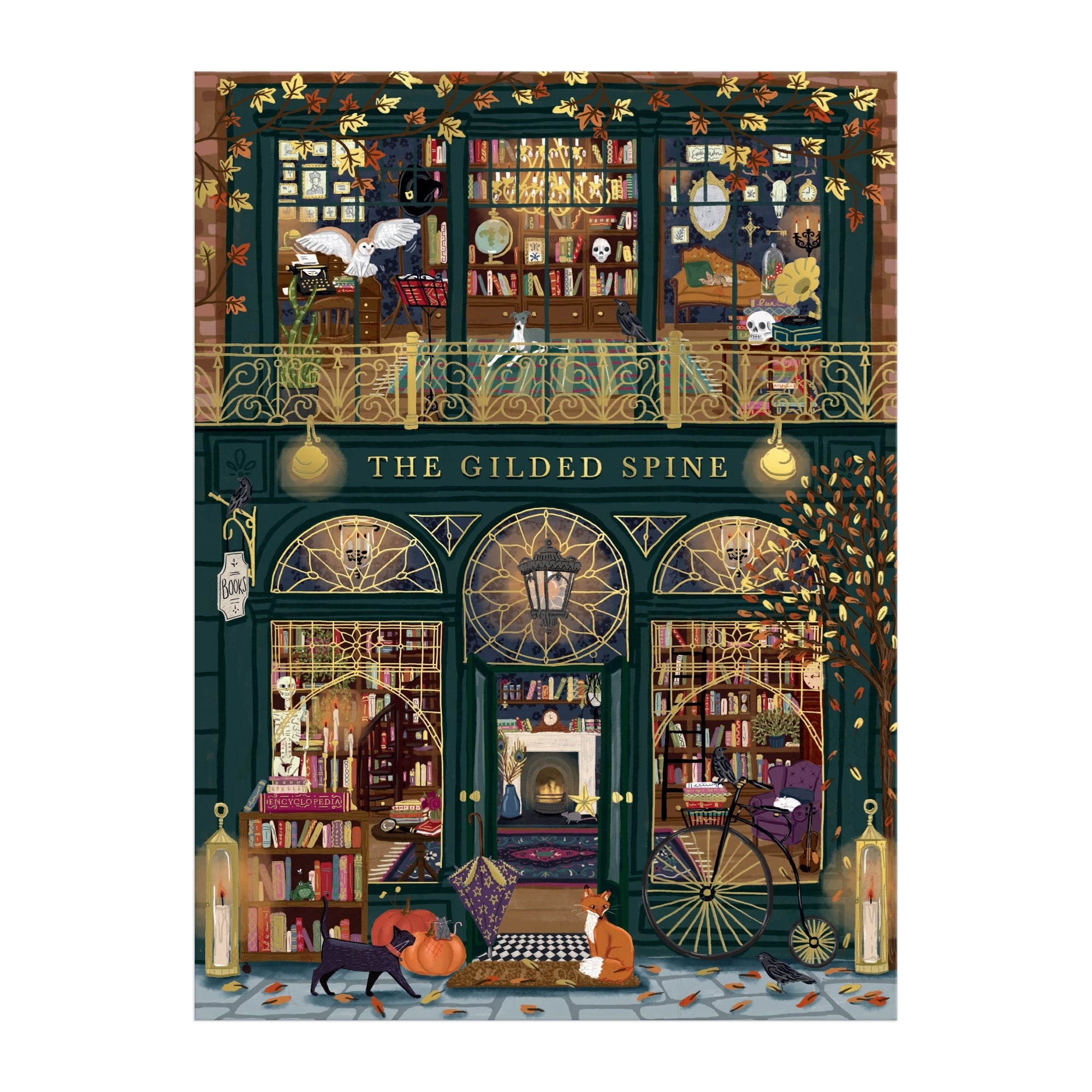 GOLDEN GOTHIC FOIL JIGSAW PUZZLE　ジグソーパズル The Gilded Spine 1000 Piece Foil Puzzle – Galison