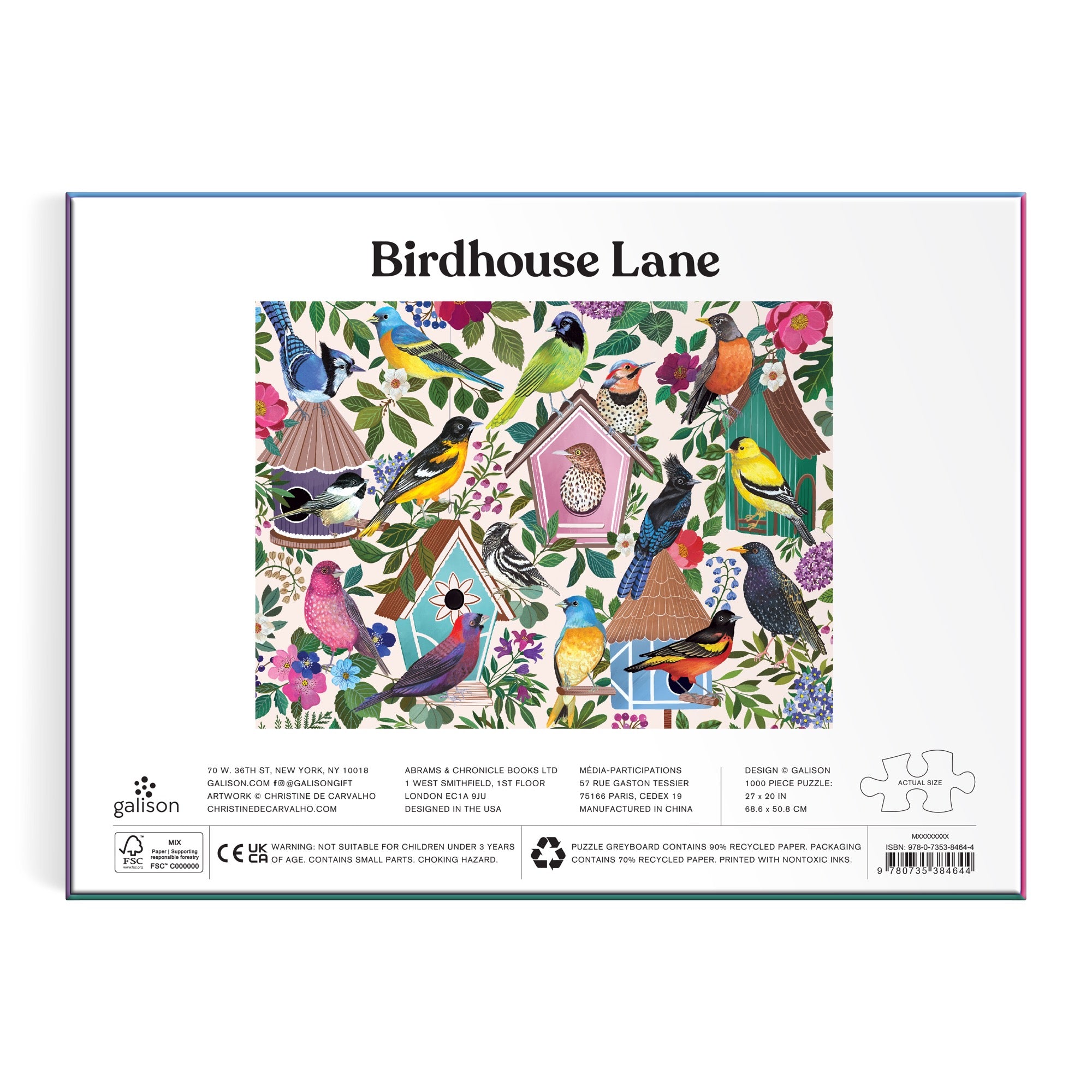 Birdhouse Lane 1000 Piece Puzzle – Galison