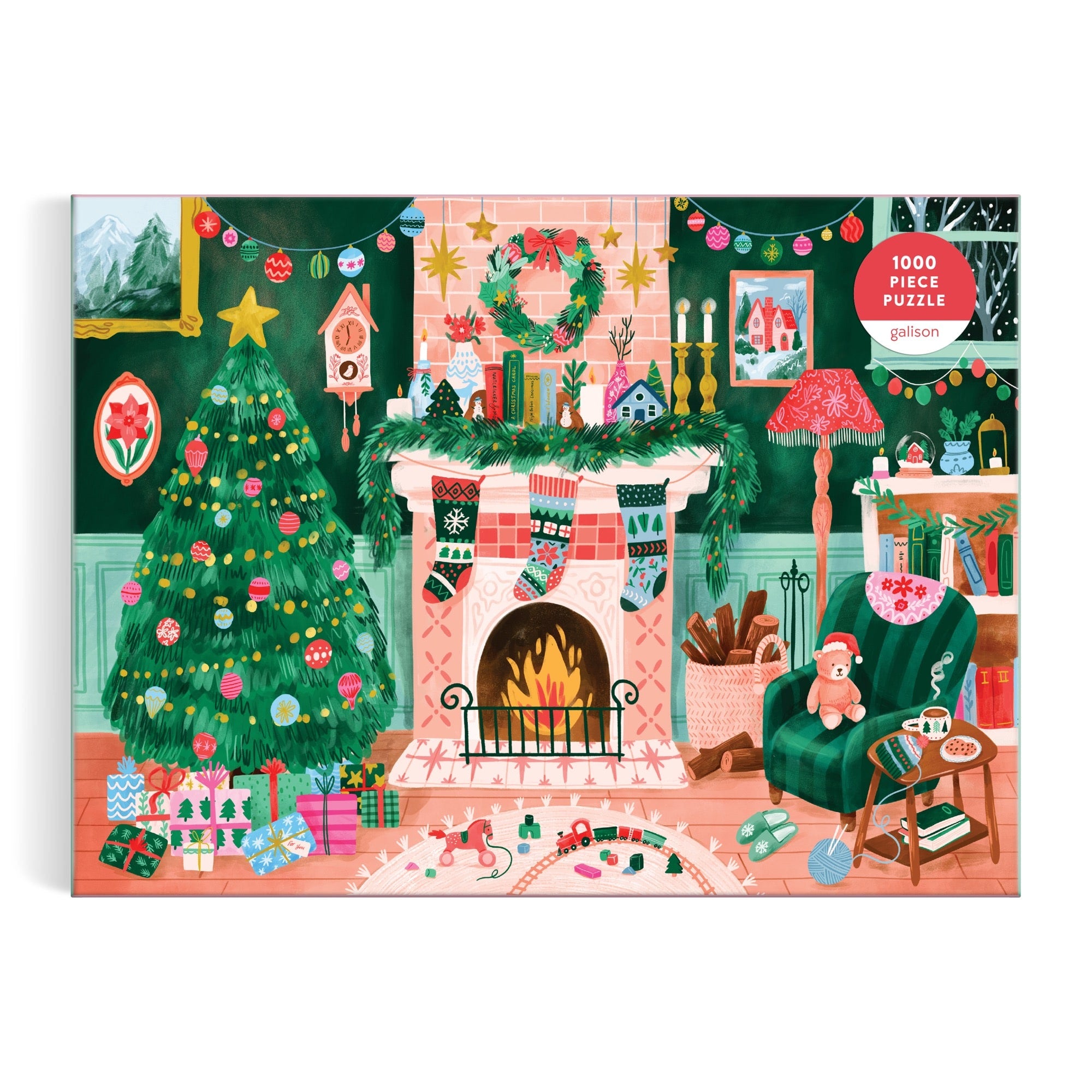 Cozy by the Fireplace 1000 Piece Puzzle | Galison