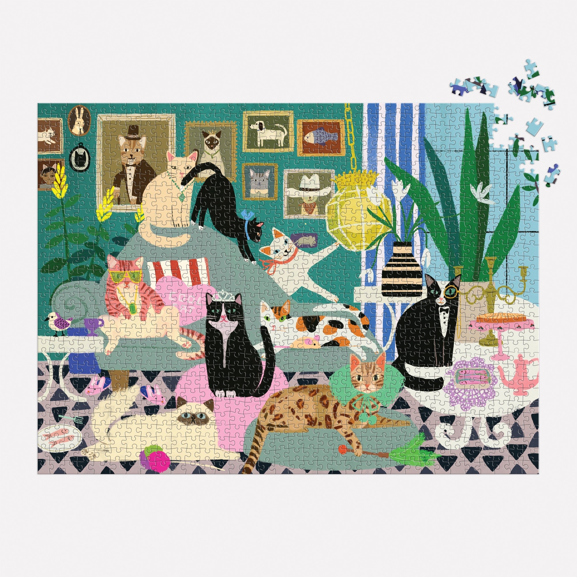 Glamour Cats 1000-Piece Jigsaw Puzzle | Galison