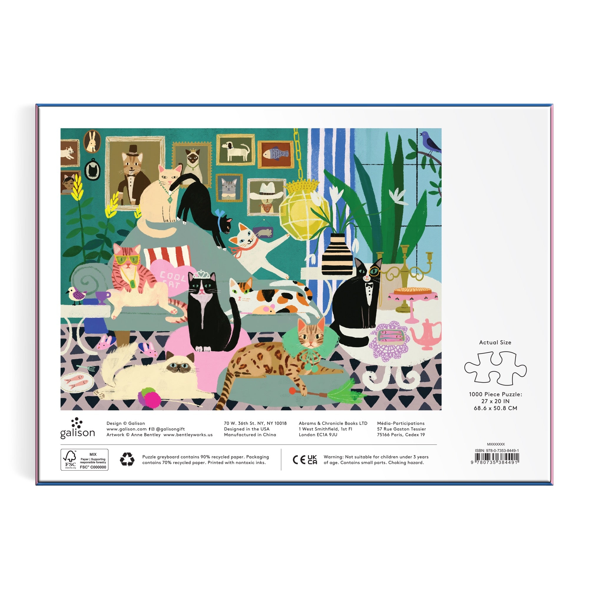 Glamour Cats 1000-Piece Jigsaw Puzzle | Galison