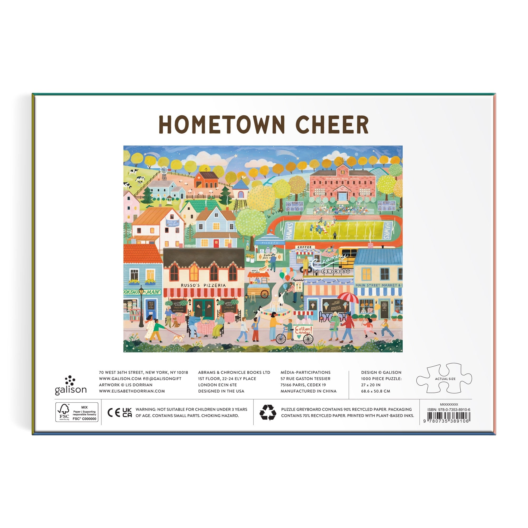 Hometown Cheer 1000 Piece Puzzle – Galison