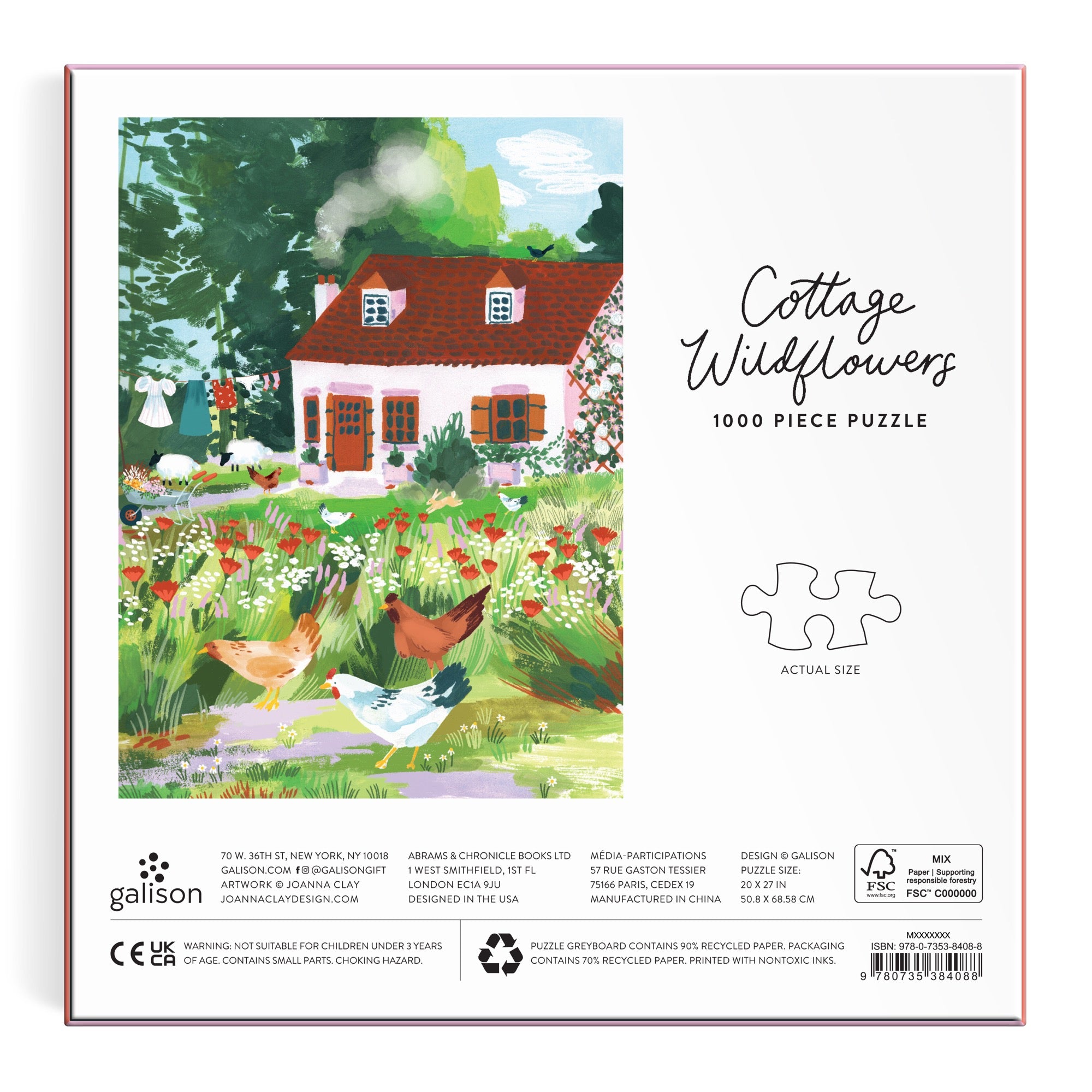 Cottage Wildflowers 1000 Piece Puzzle | Galison