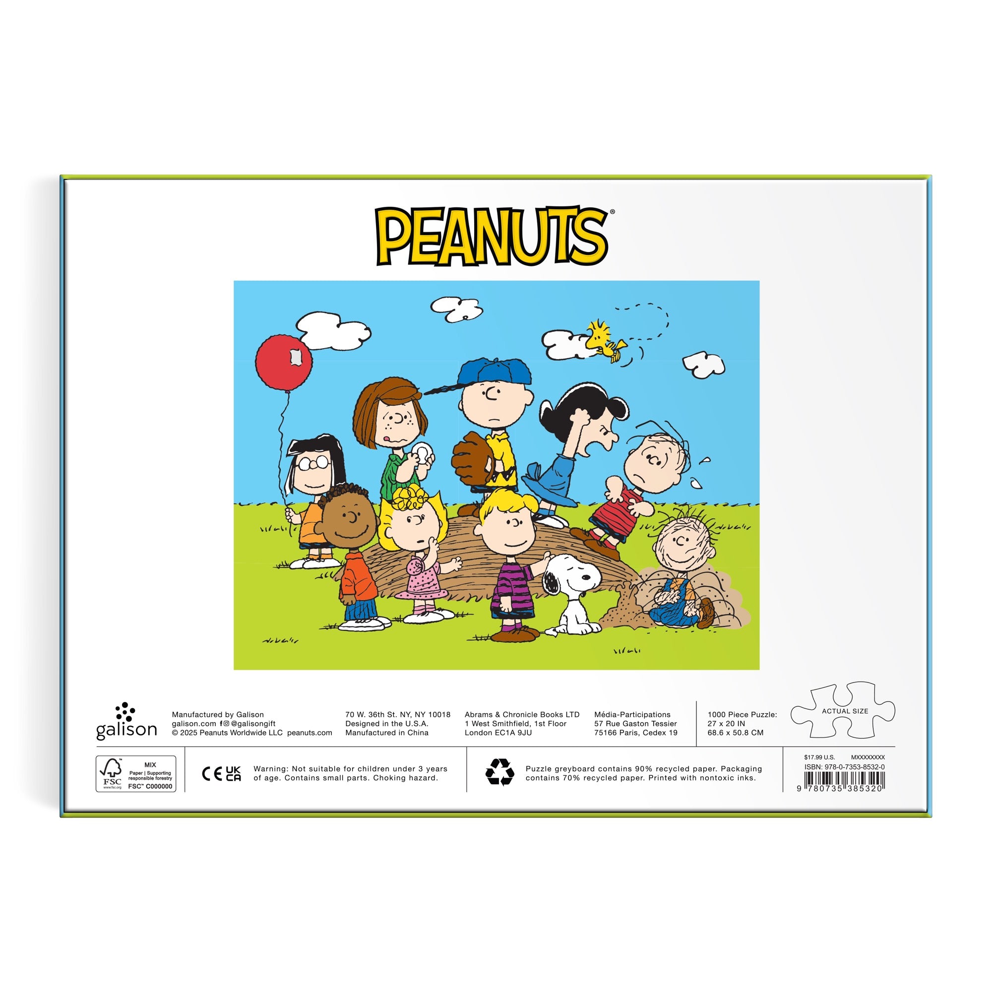 Peanuts Baseball 1000 Piece Puzzle – Galison