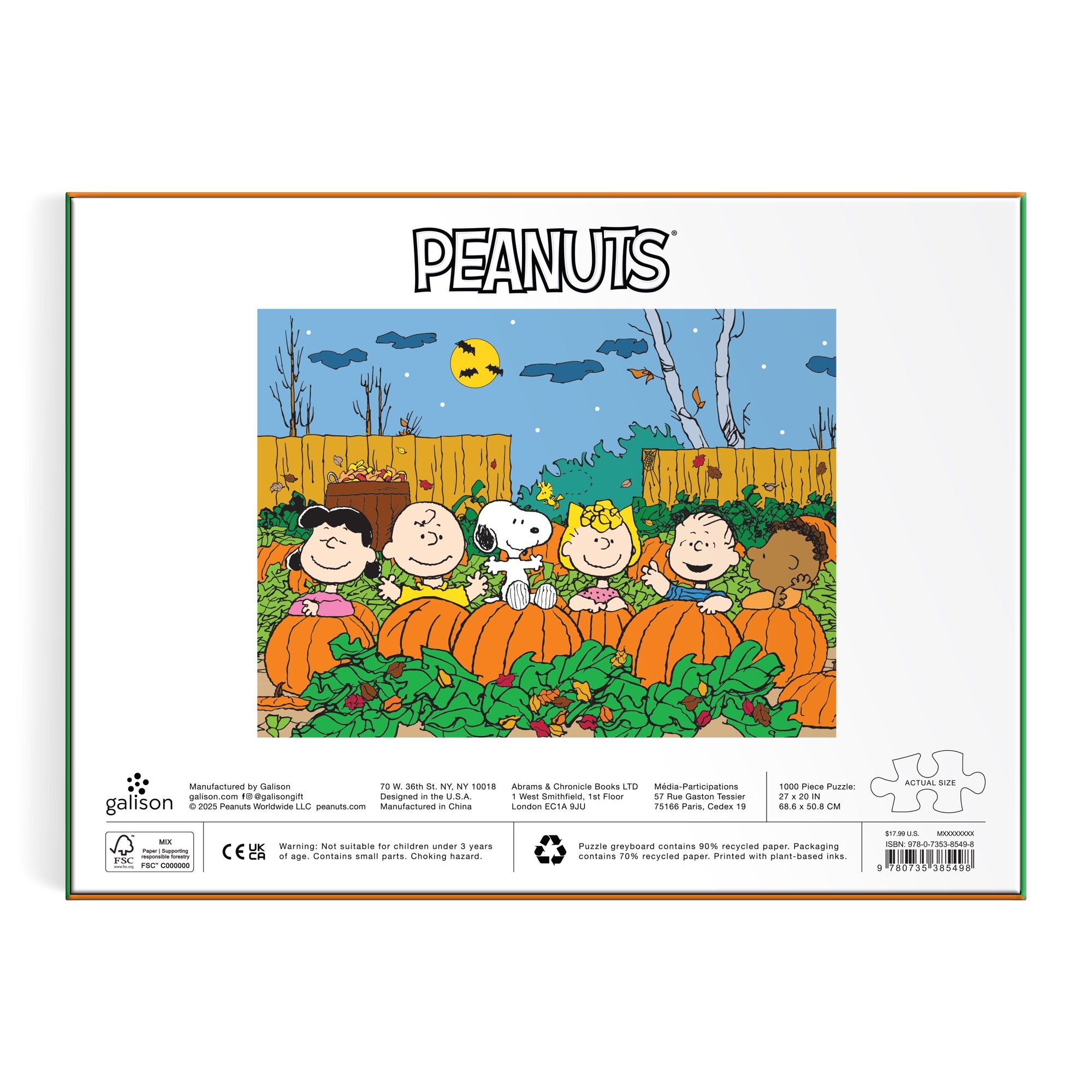 Peanuts Great Pumpkin 1000 Piece Puzzle – Galison